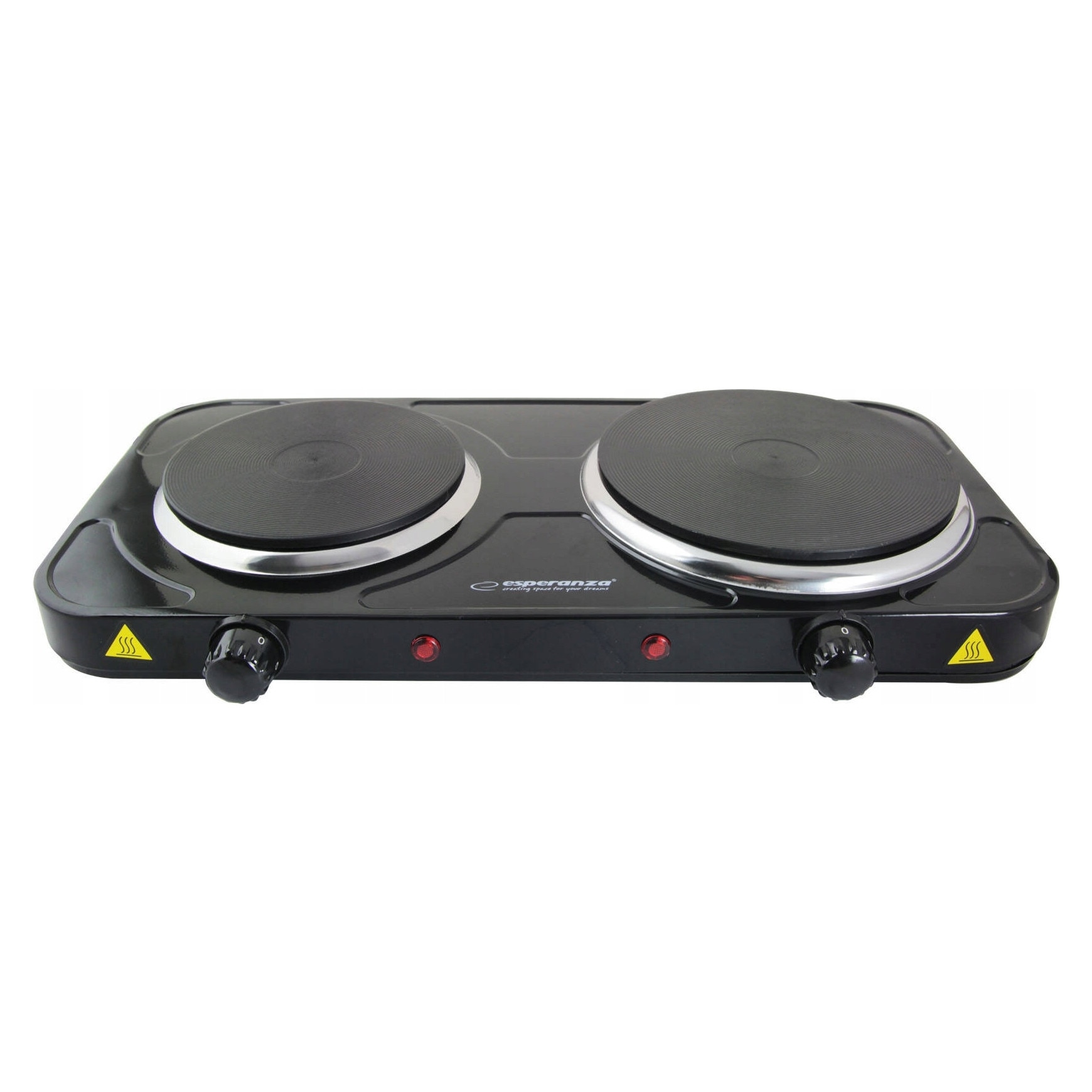 Aragaz electric Esperanza Yellowstone, 2 plite, negru, 2500W