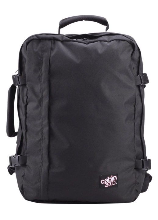 Rucsac CabinZero Classic 44L, negru, dimensiuni 51x37x20cm, ultrausor, compartiment pentru laptop