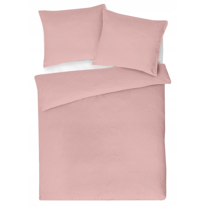 Lenjerie de pat, Matex, adamaszk, roz, 140x200cm