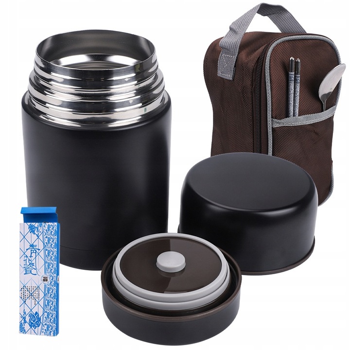 Termos alimentare, 800ml, inox, cutie termica