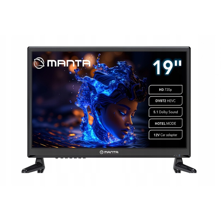 Televizor Manta 19 inch LED HD DVB-T2, IPS, 12V