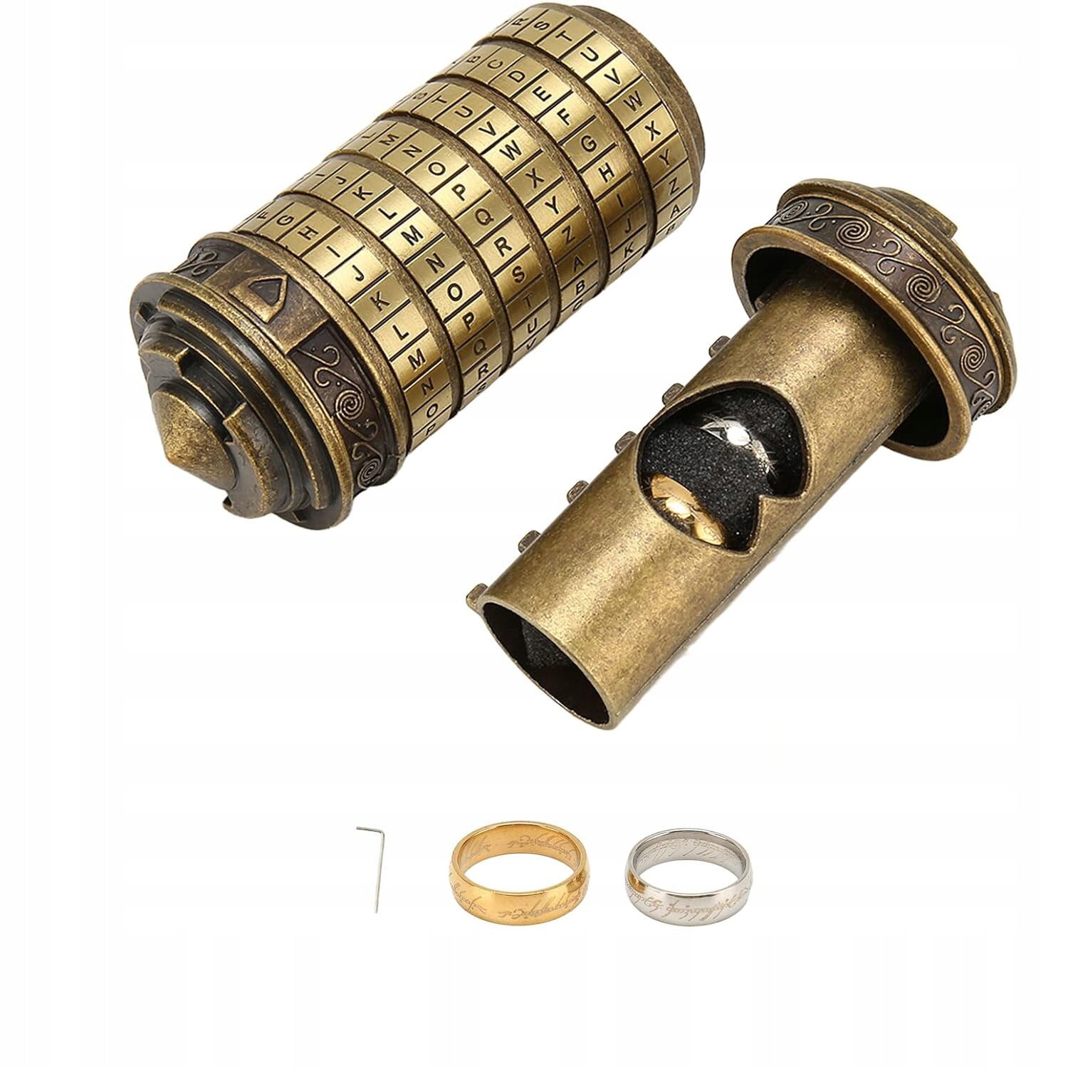 Seif puzzle cu cod Da Vinci, metal - eMAG.ro