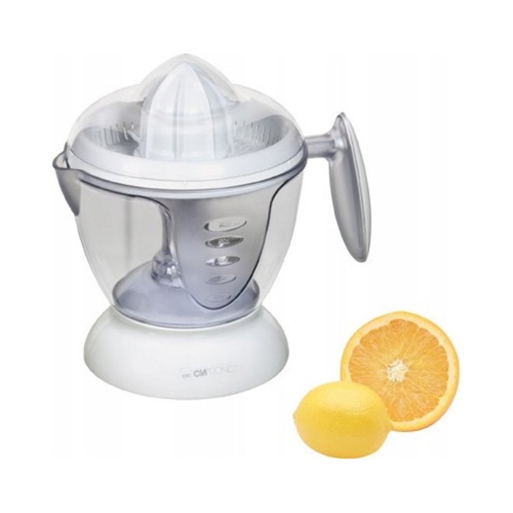 Storcator de citrice electric Clatronic ZP 3066, 1.2L, 2 cone, alb