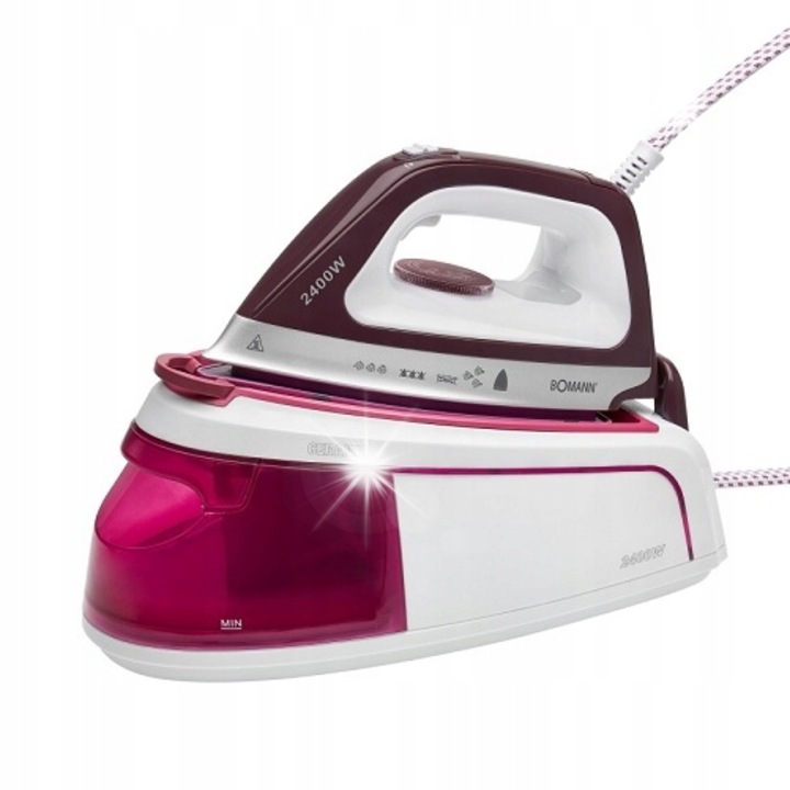 Statie de calcat cu abur Bomann DBS6034CB, 2400W, 1200ml, negru