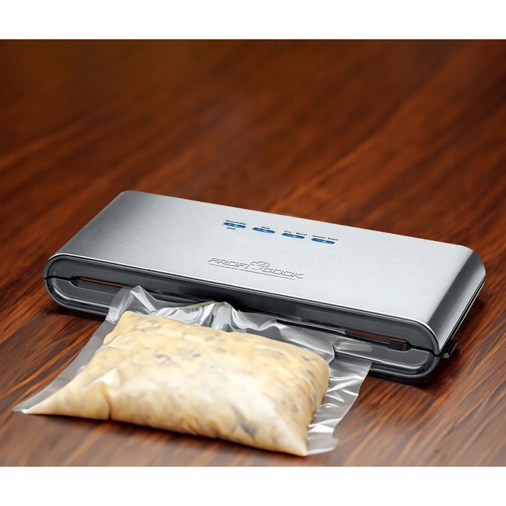 Aparat de vidat ProfiCook PC-VK, inox, automat, 12 l/min, set 18 pungi