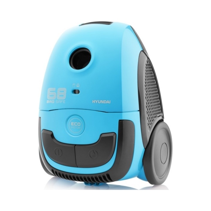 Aspirator cu sac Hyundai VC068LB, 800W, 2L, albastru, accesorii incluse