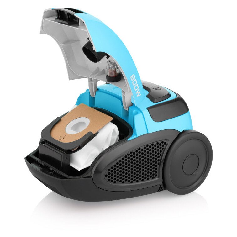 Aspirator cu sac Hyundai VC068LB, 800W, 2L, albastru, accesorii incluse