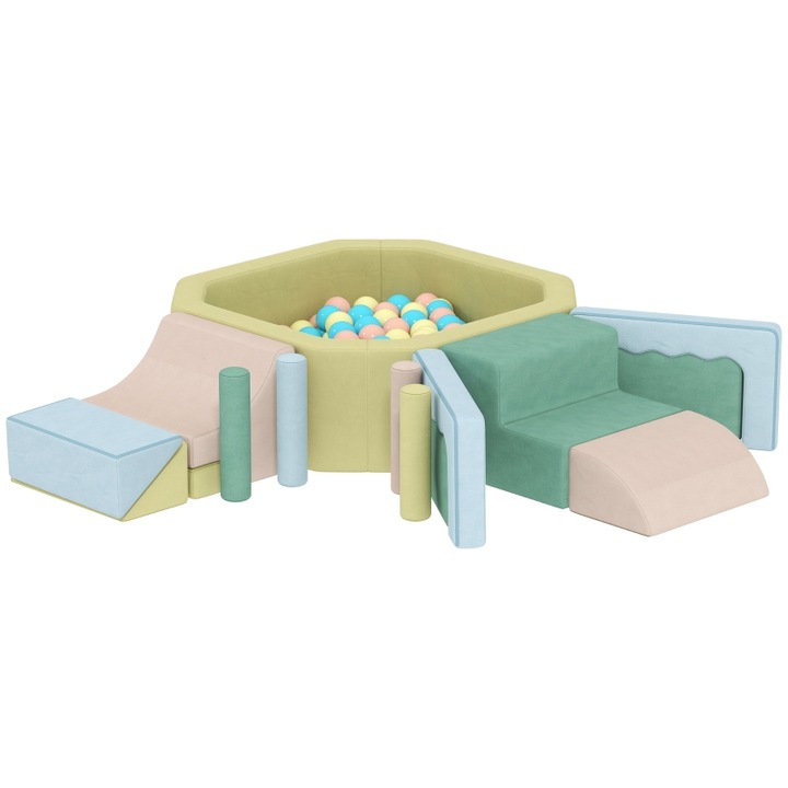 Bile pentru piscina cu bile, Set, 200 bucati, Plastic, Pentru interior, Varsta 3+, Verde