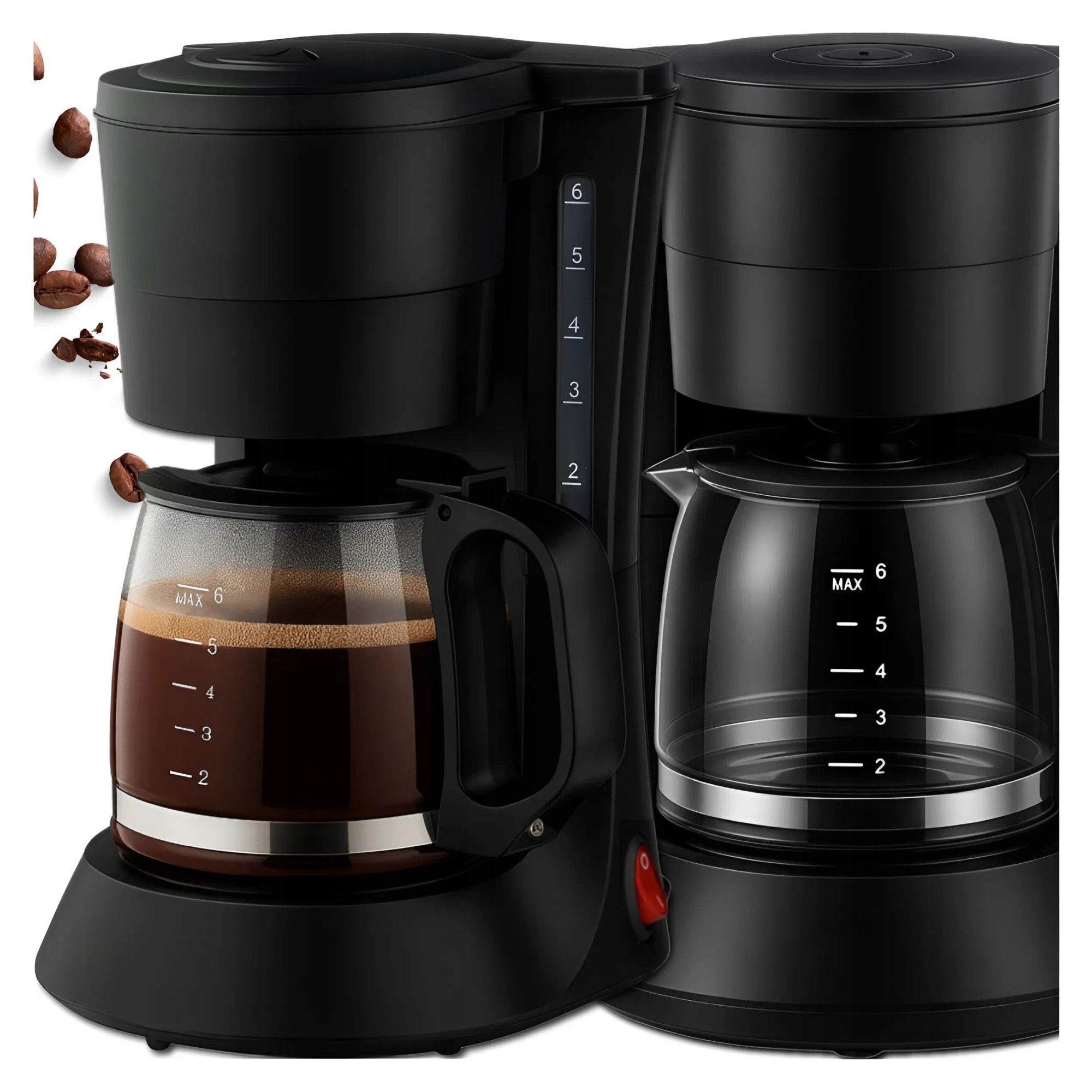 Cafetiera cu filtru 3HF90777L, 600 W, 600 ml, filtru reutilizabil, functie anti-picurare, negru, compacta