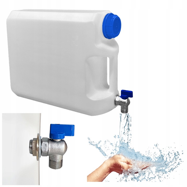 Бутилка за вода 20L с кран, материал HDPE, размери 19,4x42,5x38,6cm
