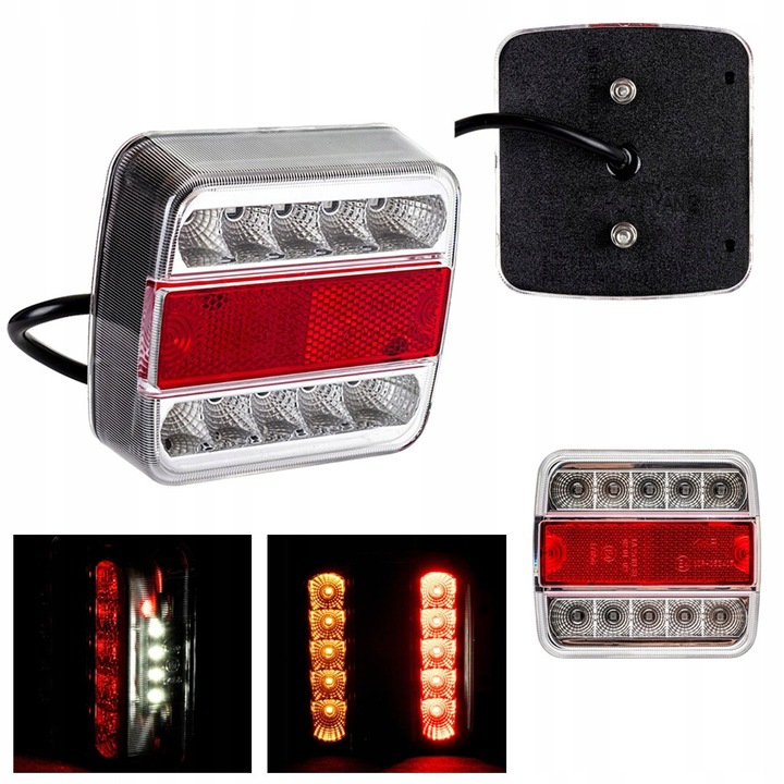 Lampa spate LED 12V, 14 diodi, impermeabila, set 2 bucati