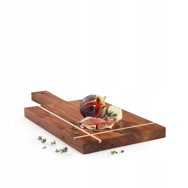 Tavita de taiat, Zassenhaus, din lemn de nuc, 38x17,5cm, grosime 2cm, culoare bruna