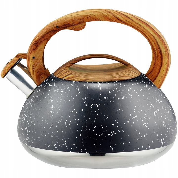 Karl Hausmann 3L rozsdamentes acél teáskanna, síppal, minden típusú főzőlaphoz