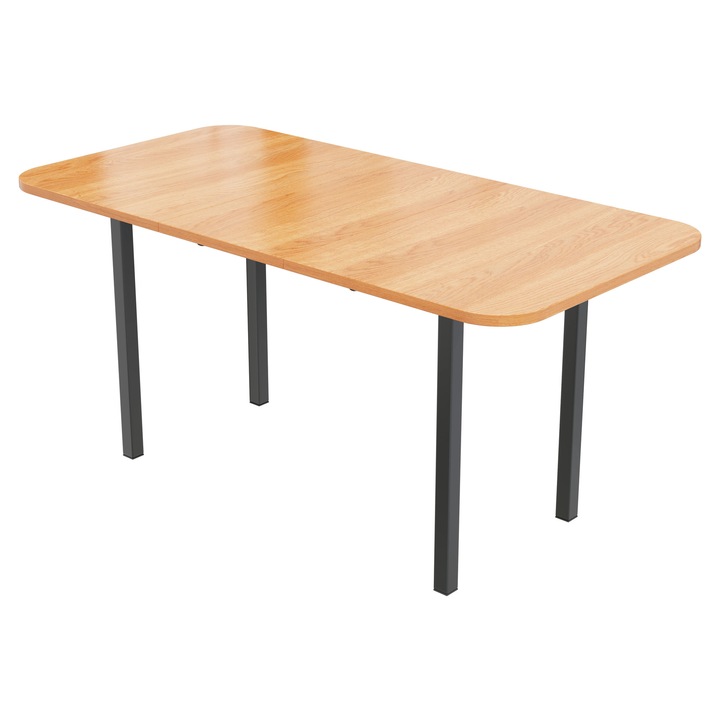 Masa De Dining, Extensibila, Dreptunghiulara, Pentru 4 Persoane, Stil Minimalist Modern, Pliabila, Necesita Asamblare