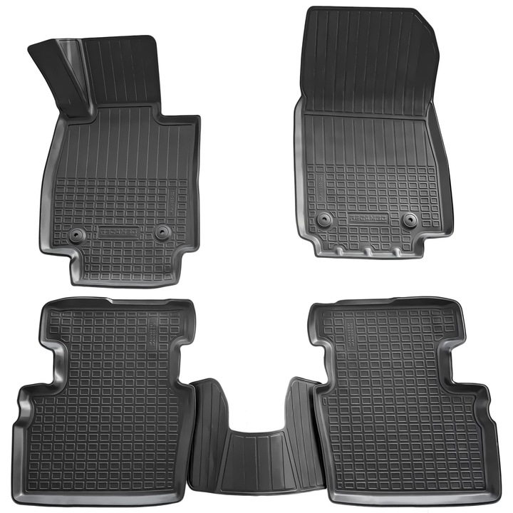 Set de 4 covorase cauciuc 3D stil tavita premium pentru Mazda 2 din 2014