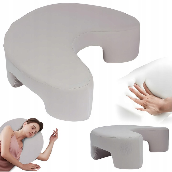 Perna ortopedica cu memorie, loc pentru mana, multicolor