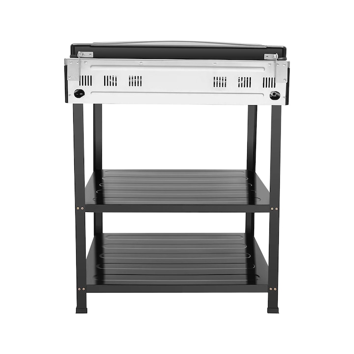 Resou pe gaz, Model de masa, Picioare antiderapante ridicate, Stabil si durabil, Negru