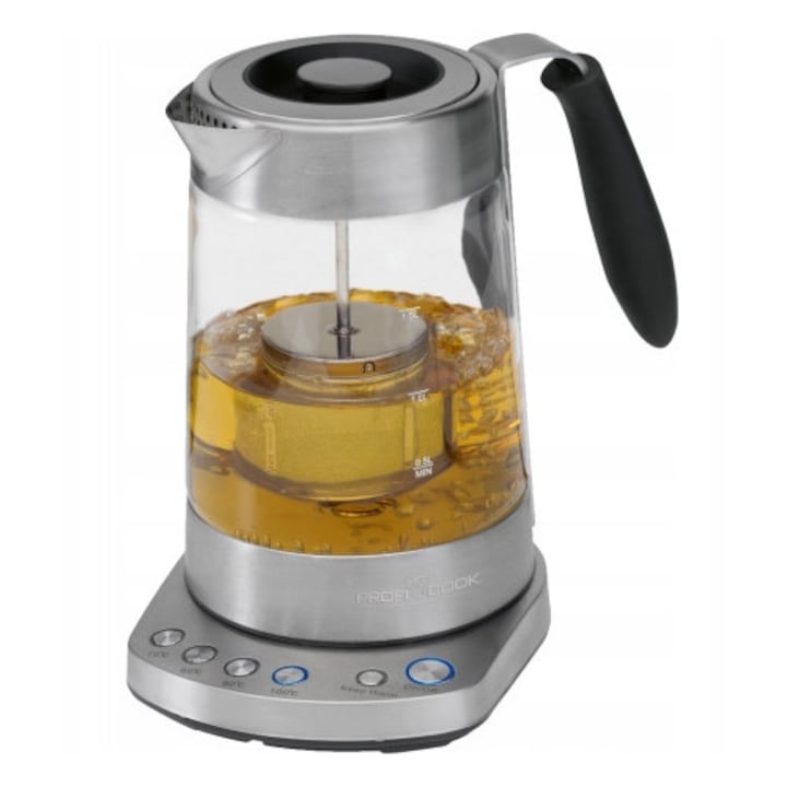 Ceaineic Electric Inox 1.8L, 1800W, rotativ 360°, Rosu