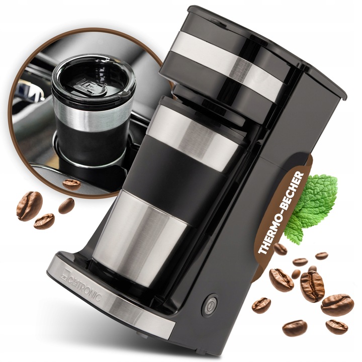 Cafetiere Clatronic KA 3733, cu cubk termic 400ml, inox, compacta, 650-750W