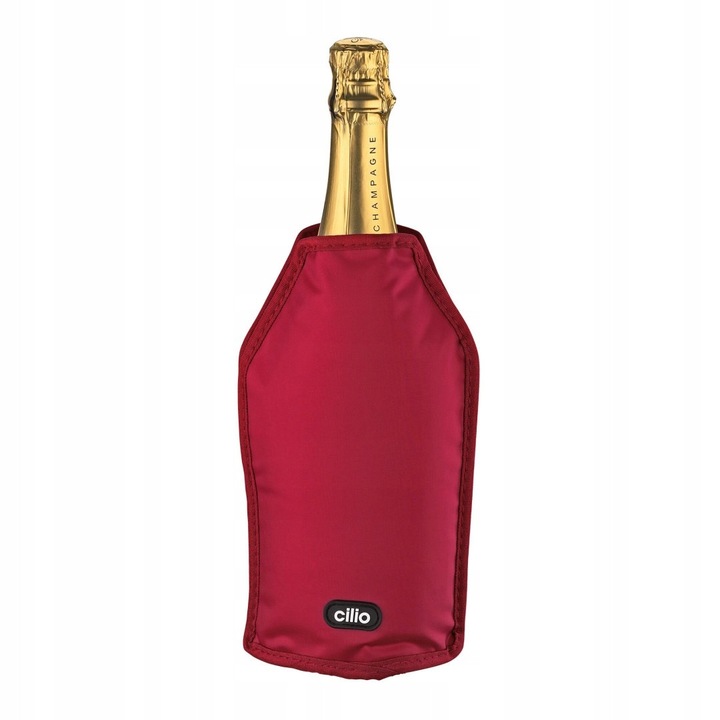 Cilio vödör és jégcsipesz, borhűtő, sötétvörös színű