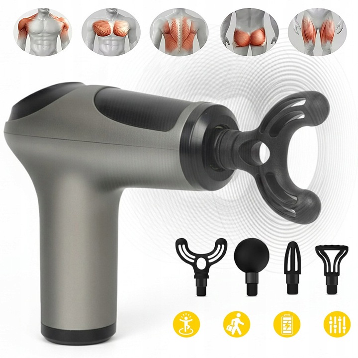 Pistol de masaj medical, aparat de masaj pentru spate, set