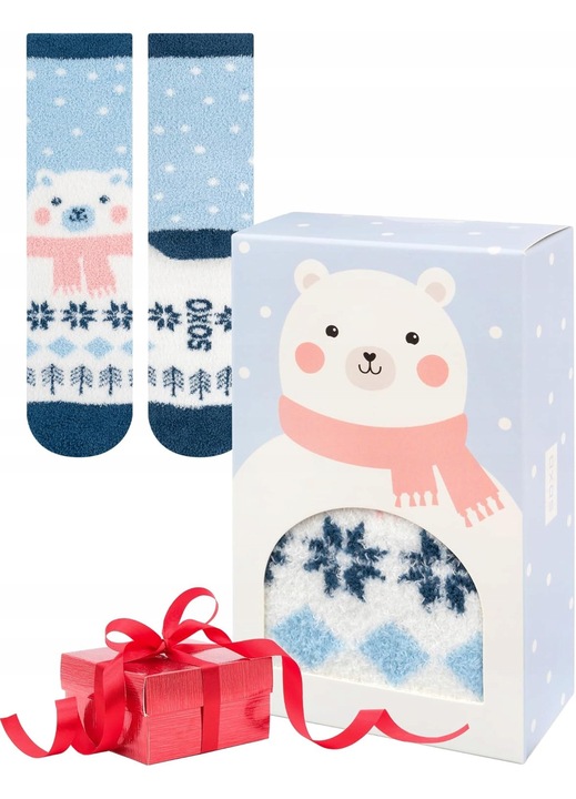 Sosete dama, 35-40, set 3 modele: lama, urs, renifer, szenil, multicolor