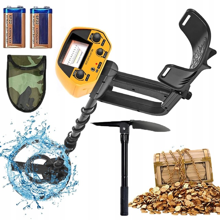 Detector de metale BEDEE, 20cm, reglabil 84-107cm, waterproof, set complet