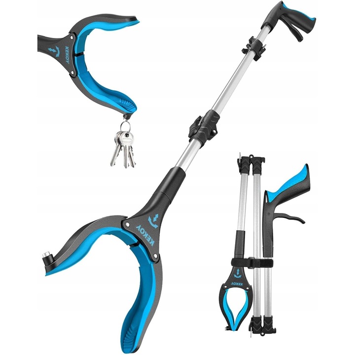 Gripper pentru ridicarea obiectelor, 91cm, aluminiu, rotire 360, compact, antiderapant