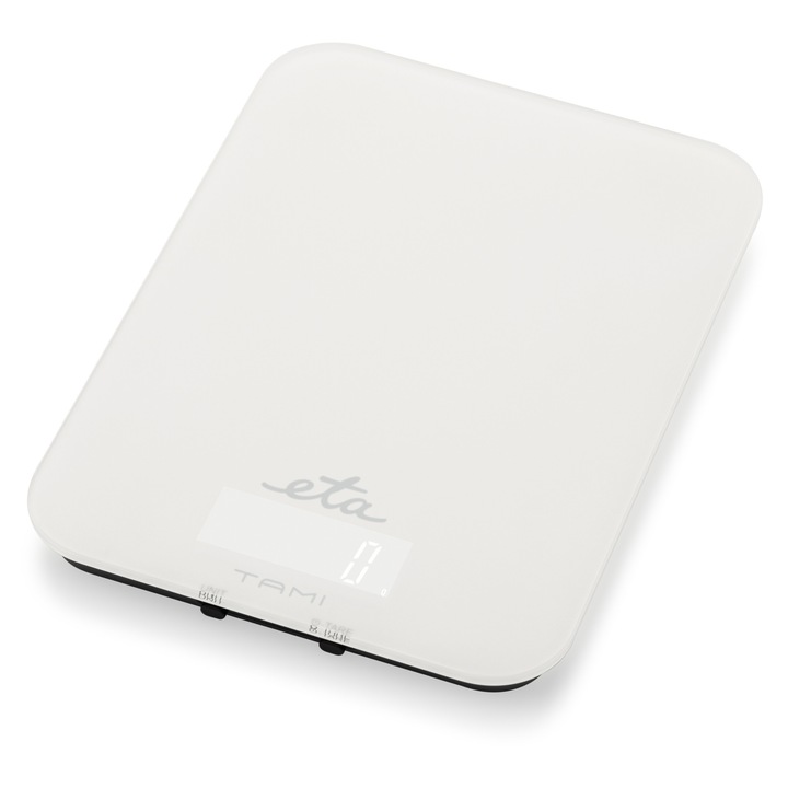 Cantar de bucatarie ETA Tami, capacitate 5kg, precizie 0,1g, masurare volum, USB-C