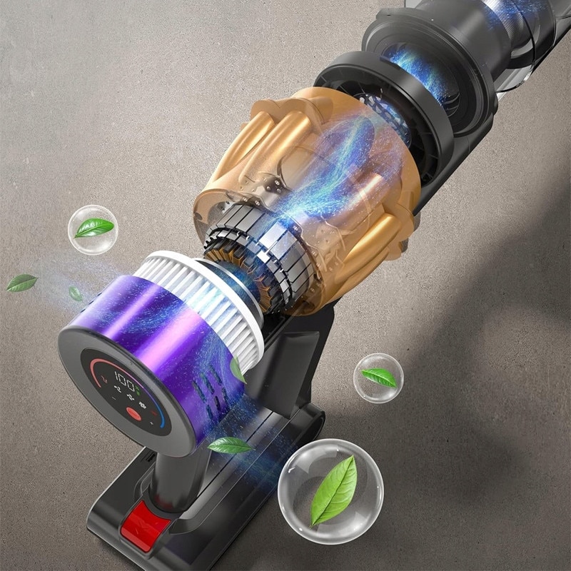 Aspirator vertical fara fir BEDEE 4 in 1 400W, fara sac, pentru uz casnic