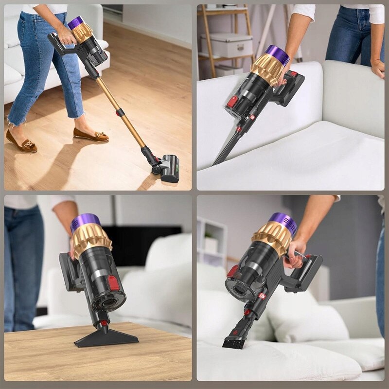 Aspirator vertical fara fir BEDEE 4 in 1 400W, fara sac, pentru uz casnic
