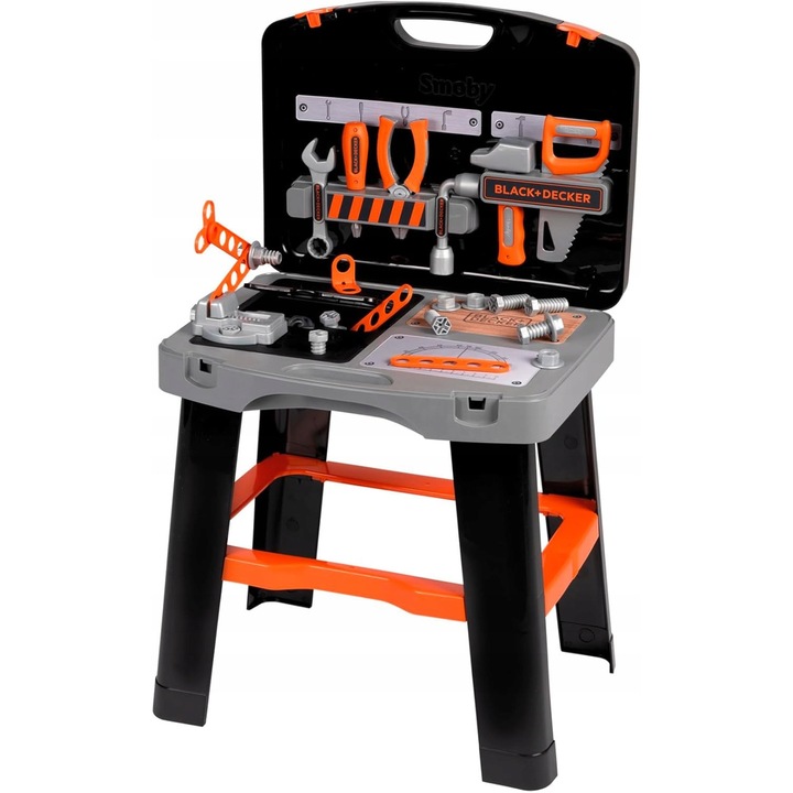 Atelier pentru copii, set 2 in 1, unelte, multicolor, 43x35x76cm