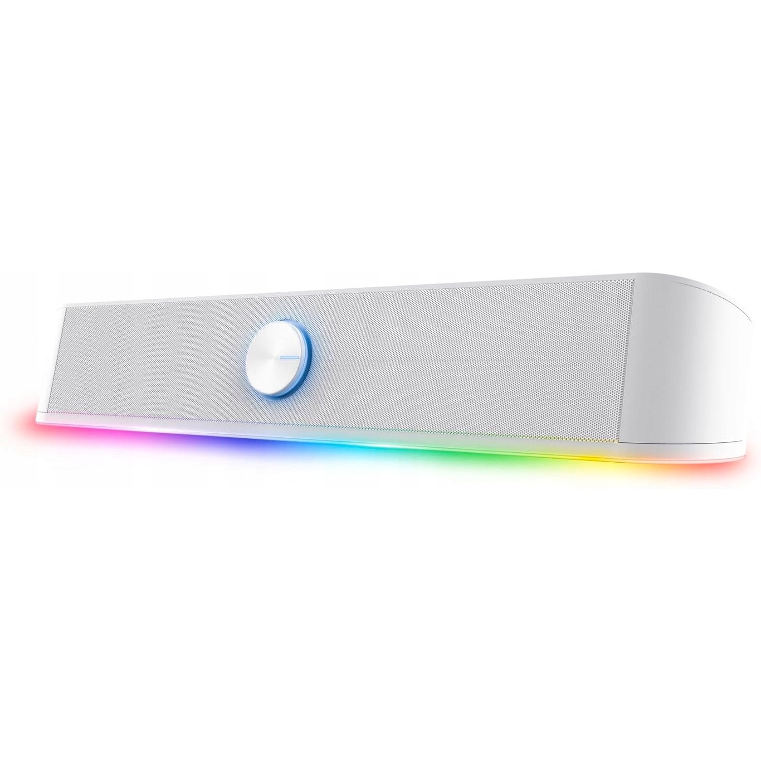 Soundbar RGB Stereo 12W, USB, Jack 3,5 mm, alb