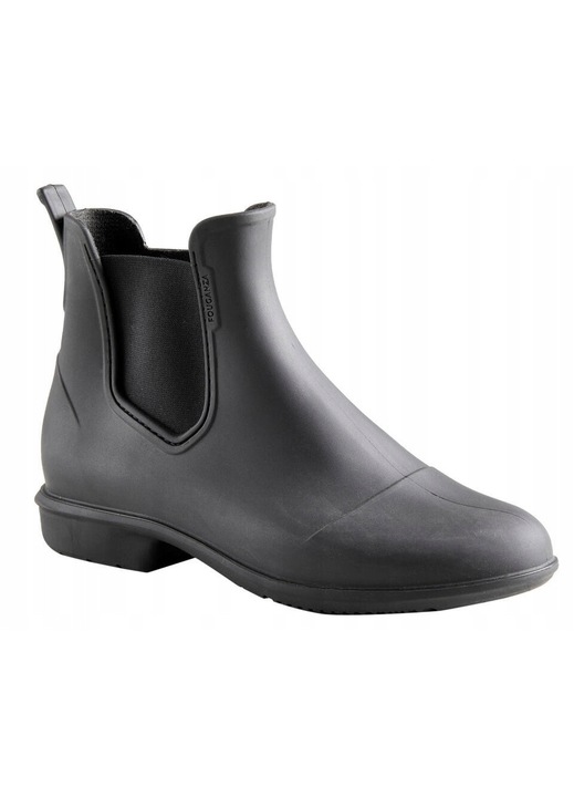 Ghete de calarie FOUGANZA 100, impermeabile, usor de curatat, negru, material moale, 38 EU