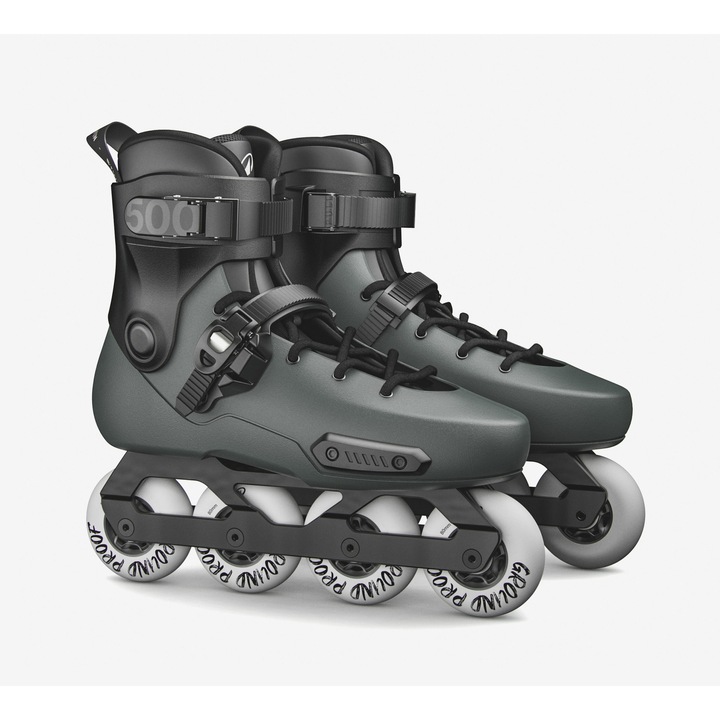 Role Oxelo Freeskate Hardboot MF S 500, universale, cu frana, pentru adulti