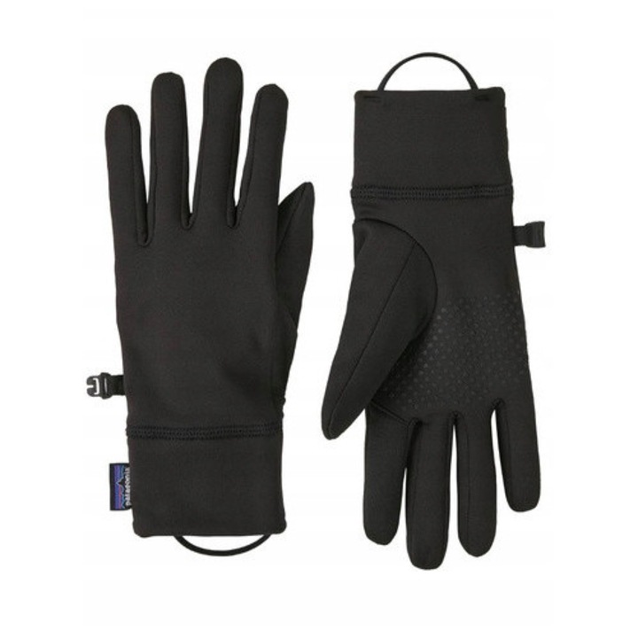 Patagonia R1 Daily sportkesztyű, fekete, L méret, gyorsan száradó anyag, érintőképernyő-kompatibilis