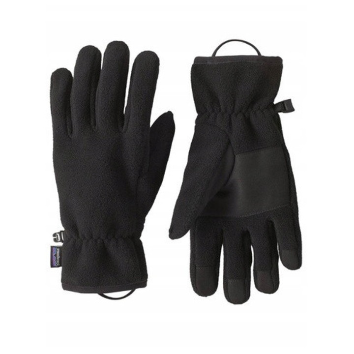 Patagonia Synchilla Fleece sportkesztyű, fekete, XL méret, újrahasznosított anyag, kopásálló
