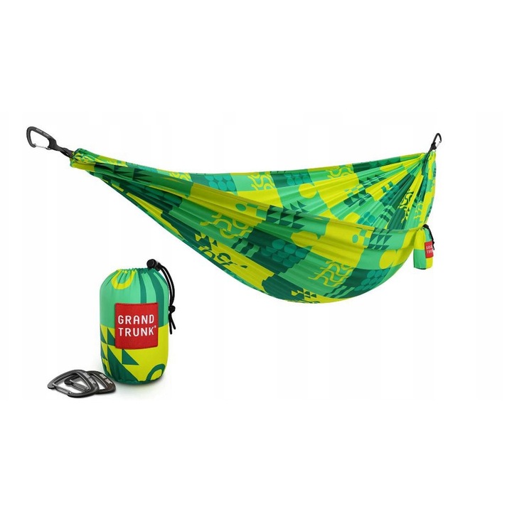 Hamak 2-osobowy Grand Trunk TrunkTech, material Ripstop Nylon 40D, 335x198cm, set cu 2 carabiniere aluminiu