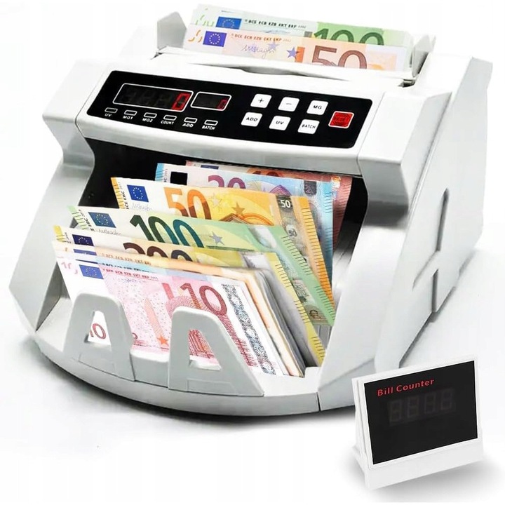 Masina de numarat bani, cu detectie de falsuri, 1000 bancnote/min, prietenoasa cu utilizatorul, prietenoasa cu utilizatorul, portabila