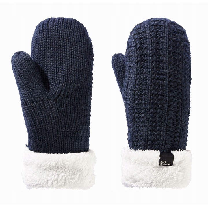 Jack Wolfskin Highloft Knit Mitten sportkesztyű, meleg, sötétkék, M