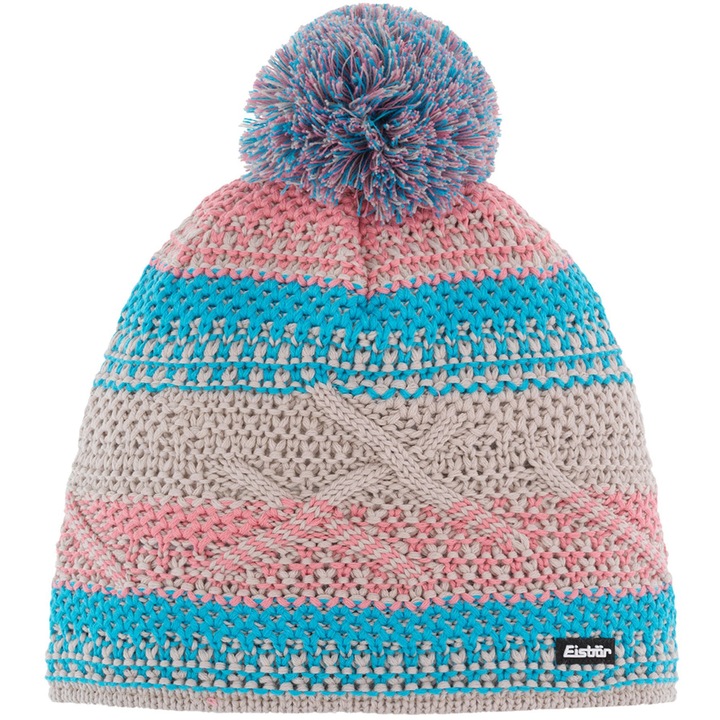 Caciula de iarna Eisbar Brock Pompon, multicolor, unisex, 50% lana merino, 50% poliacrilic