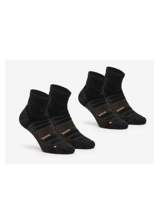 Sosete sport barbati Quechua Hike 900, lungi, set 2, culoare negru, marime 39/42