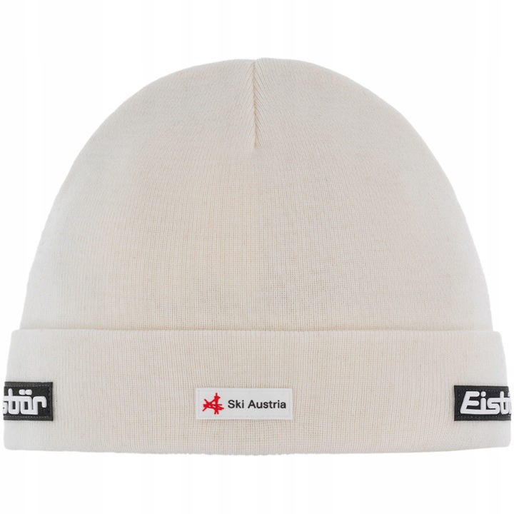 Caciula sport Eisbar Renan MU RL SKA, alb, unisex, 55% lana merino, 45% poliester reciclat
