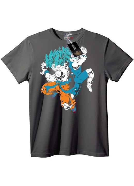 Goku & Vegeta póló Dragon Ballból, Szürke