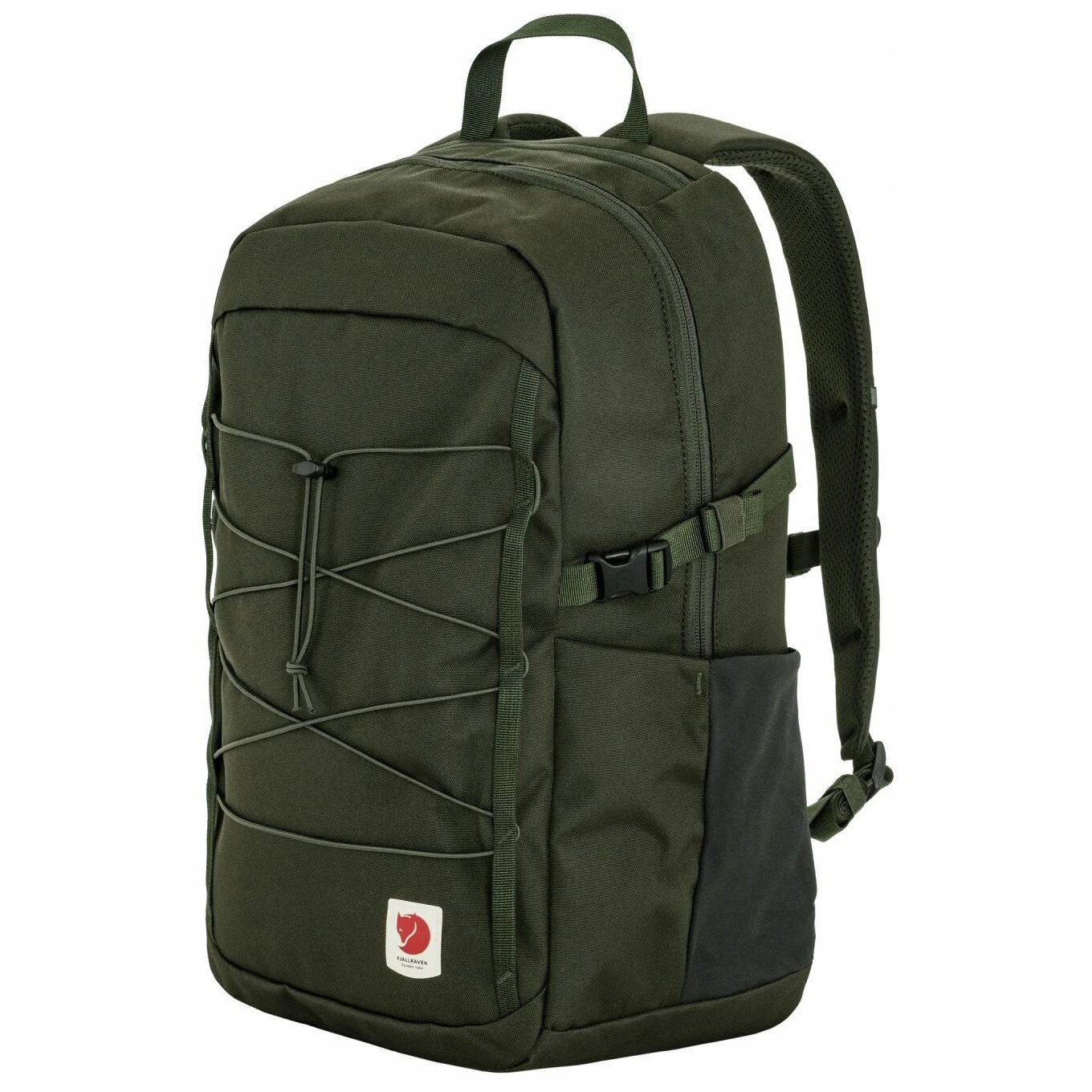Rucsac Fjallraven Skule 24, 24 litri, material Oxford 600D, impermeabil, pentru laptop 15", verde inchis