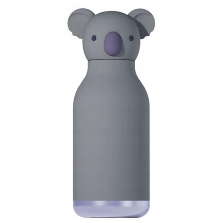 Asobu Bestie gyermek termosz kulacs, 0,46 l, rozsdamentes acél, szívószállal, 7,6x20,3 cm, koala
