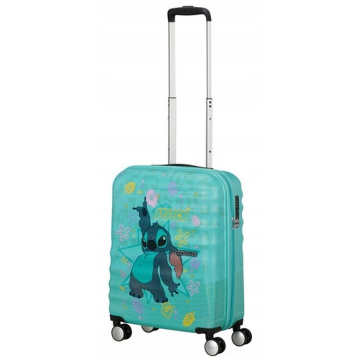 Troler cabina Wavebreaker Disney, American Tourister, Miki si Minnie, 36L, 4 roti, ABS