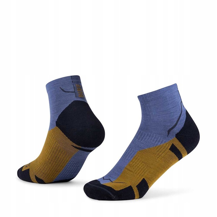 Sosete sport barbati Buff Merino Lightweight Quarter, albastru, L