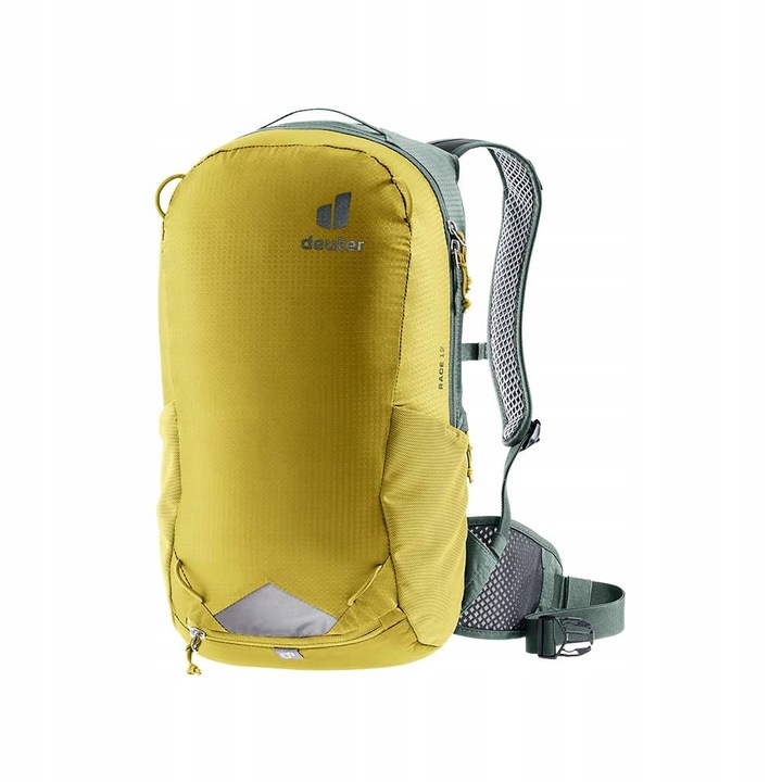 Rucsac de ciclism Deuter Race 12l, galben, 44x24x15cm, sistem de hidratare, 560g