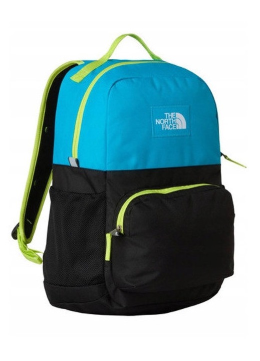 Iskolai hátizsák The North Face Chuckwalla, fekete/világoskék, 16"-os laptophoz, FlexVent hordozórendszer
